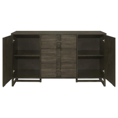 Kelly 3-drawer Storage Dining Sideboard Server Dark Grey - 107965