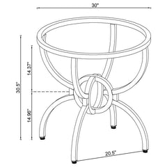 Aviano Dining Table Base Gunmetal - 108291
