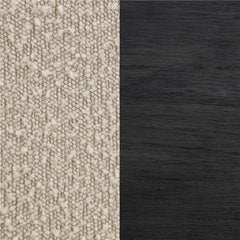 Alba Boucle Upholstered Counter Height Dining Chair Beige and Charcoal Grey (Set of 2) - 123129