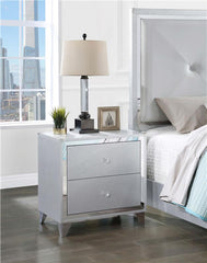 Larue 2-drawer Nightstand Silver - 224492