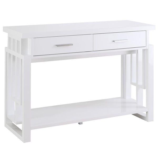 Schmitt 2-drawer Entryway Console Table High Glossy White - 705709