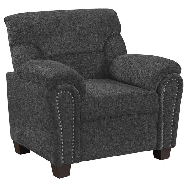 Clementine Upholstered Padded Arm Accent Chair Grey - 506576