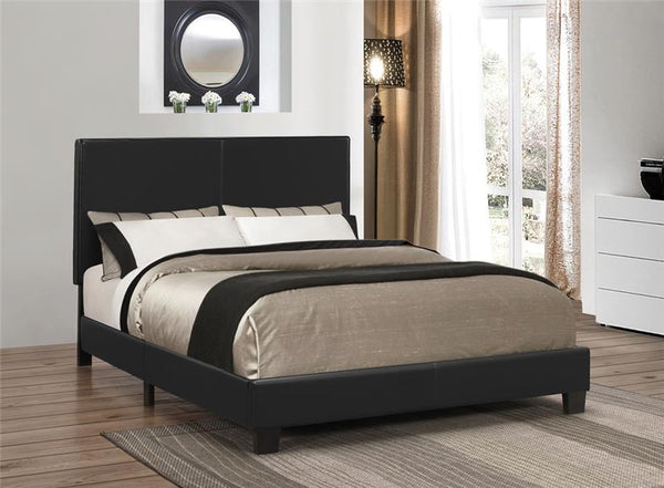 Mauve Upholstered Twin Panel Bed Black - 300558T