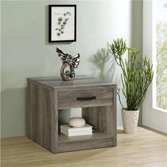 Felix 1-drawer Engineered Wood Side End Table Grey Driftwood - 707727
