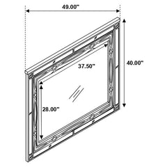Gunnison Dresser Mirror Silver Metallic - 223214