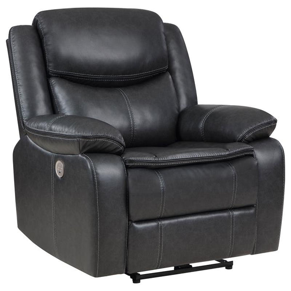 Sycamore Upholstered Power Recliner Chair Dark Grey - 610233P