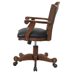 Turk Game Chair with Casters Black and Tobacco - 100872