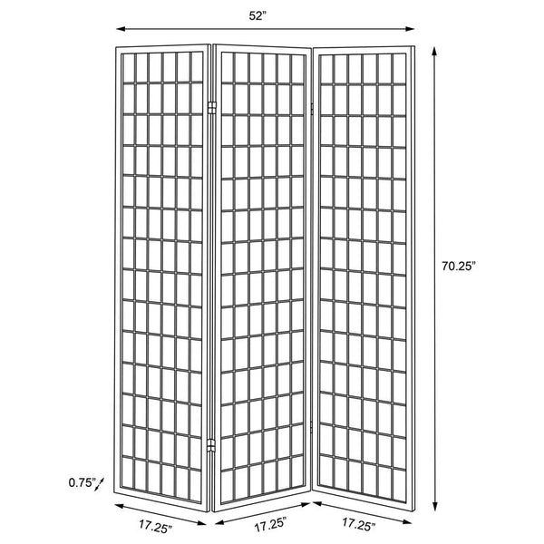 Carrie 3-Panel Room Divider Folding Shoji Screen Natural - 4621