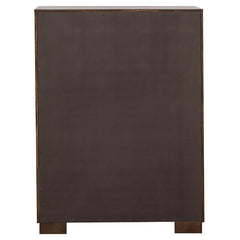 Jessica 5-piece Eastern King LED Bedroom Set Cappuccino - 200711KE-S5