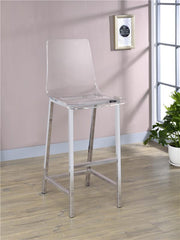 Juelia Bar Stools Chrome and Clear Acrylic (Set of 2) - 100295