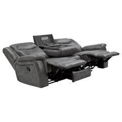 Conrad Upholstered Padded Arm Motion Sofa Grey - 650354