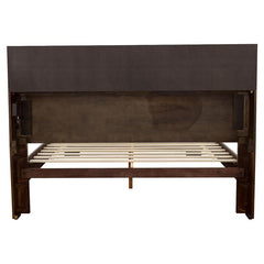 Jessica Eastern King LED Storage Bookcase Bed Cappuccino - 200719KE