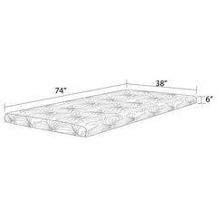 Joseph 6" Twin Memory Foam Mattress White - 350062T