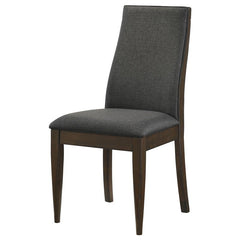 Wes Upholstered Side Chair (Set of 2) Grey and Dark Walnut - 115272