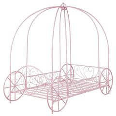 Massi Metal Twin Canopy Bed Powder Pink - 400155T