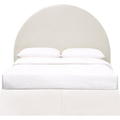 June Upholstered Queen or Full Panel Headboard Ivory - 315926QF