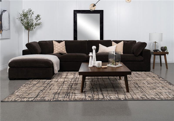 Lakeview Rectangular Upholstered Ottoman Dark Chocolate - 551466