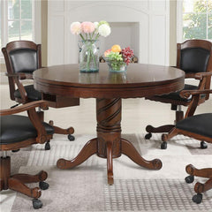 Turk 3-in-1 Round Pedestal Game Table Tobacco - 100871