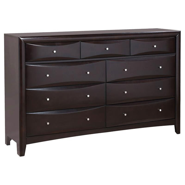 Phoenix 9-drawer Dresser Cappuccino - 200413