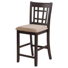 Lavon Lattice Back Counter Stools Tan and Espresso (Set of 2) - 105279