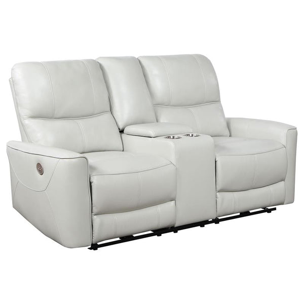 Greenfield Upholstered Power Reclining Loveseat Ivory - 610262P