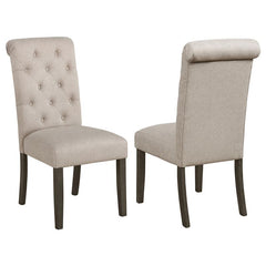 Balboa Tufted Back Side Chairs Rustic Brown and Beige (Set of 2) - 193162