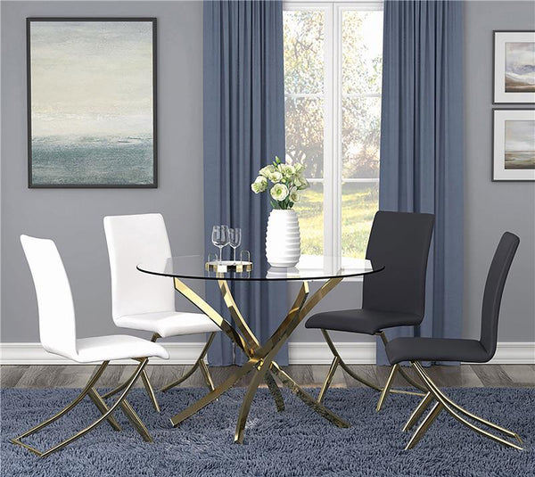 Carmelia Upholstered Side Chairs White (Set of 4) - 105171