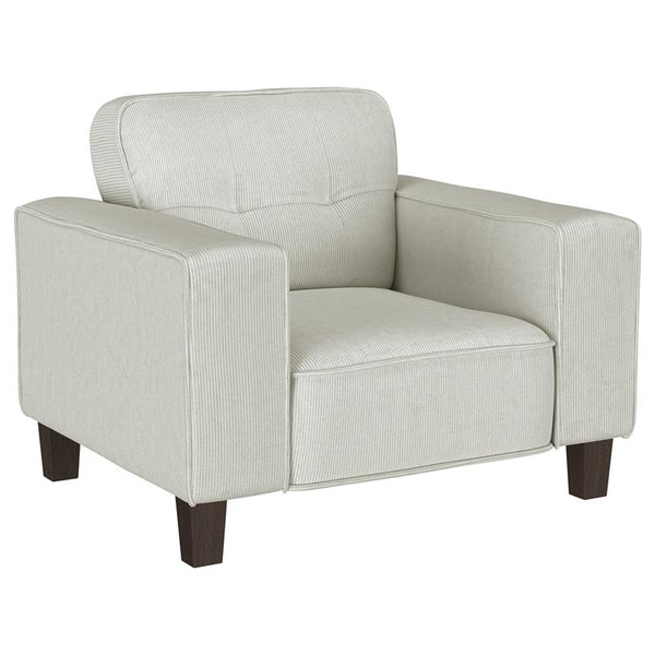 Deerhurst Upholstered Track Arm Tufted Accent Chair Greige - 509649