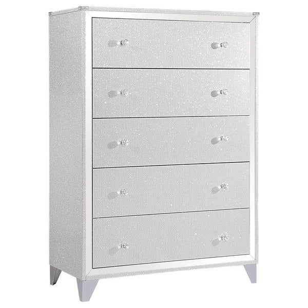 Larue 5-drawer Bedroom Chest Silver - 224495