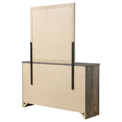 Frederick 6-drawer Dresser with Mirror Weathered Oak - 222963M