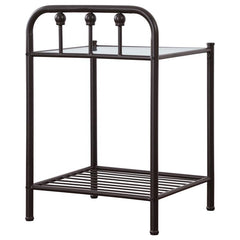 Livingston Metal 1-shelf Nightstand Dark Bronze - 301392