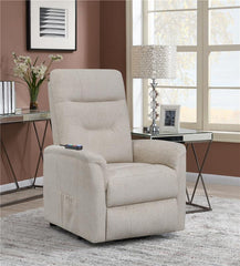 Henrietta Upholstered Power Lift Massage Chair Beige - 609405P