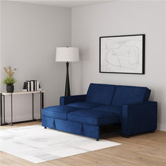 Gretchen Upholstered Convertible Sleeper Sofa Bed Navy Blue - 360240