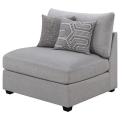 Cambria Upholstered Armless Chair Grey - 551511