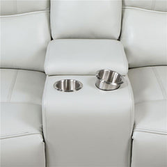 Greenfield Upholstered Power Reclining Loveseat Ivory - 610262P