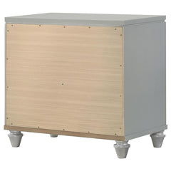 Veronica 2-drawer Nightstand Light Silver - 224722