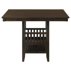 Jaden Square Counter Height Table with Storage Espresso - 100958