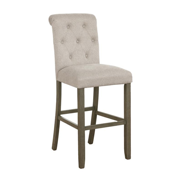 Balboa Tufted Back Bar Stools Beige and Rustic Brown (Set of 2) - 193169
