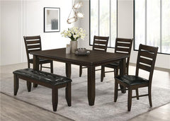 Dalila Dining Room Set Cappuccino and Black - 102721-S6