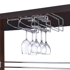 Prescott Rectangular 2-shelf Bar Unit Glossy Cappuccino - 100166