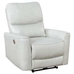 Greenfield Upholstered Power Recliner Chair Ivory - 610263P
