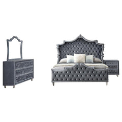 Antonella 4-piece Queen Bedroom Set Grey - 223581Q-S4