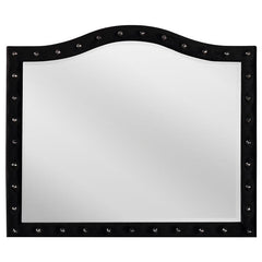 Deanna Button Tufted Dresser Mirror Black - 206104