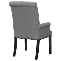Alana Upholstered Tufted Arm Chair with Nailhead Trim - 115163