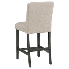Alba Boucle Upholstered Counter Height Dining Chair Beige and Charcoal Grey (Set of 2) - 123129
