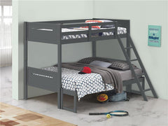 Littleton Wood Twin Over Full Bunk Bed Grey - 405052GRY