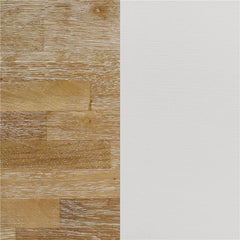 Hollis Rectangular Solid Wood Dining Table Brown and White - 122241