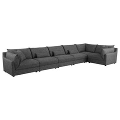 Sasha Upholstered LAF Chair Barely Black - 551684LAF