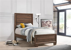 Brandon Wood Twin Panel Bed Warm Brown - 205321T