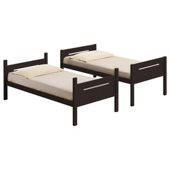 Littleton Wood Twin Over Twin Bunk Bed Espresso - 405051BRN